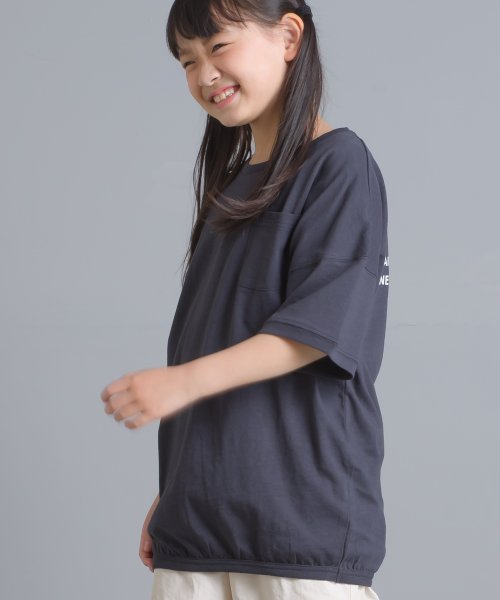 OMNES(オムネス)/【OMNES】キッズ 綿麻カット ビッグ半袖プリントTシャツ/img16