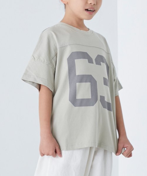 OMNES(オムネス)/【OMNES】キッズ バイオ加工 フットボールロゴプリント半袖Tシャツ/img16