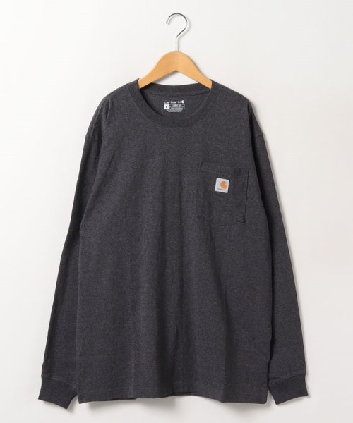 marukawa shonan(marukawa shonan)/【Carhartt/カーハート】USサイズ 無地 ポケット付き ピスネーム 長袖Tシャツ/ビッグシルエット オーバーサイズ ユニセックス/img27