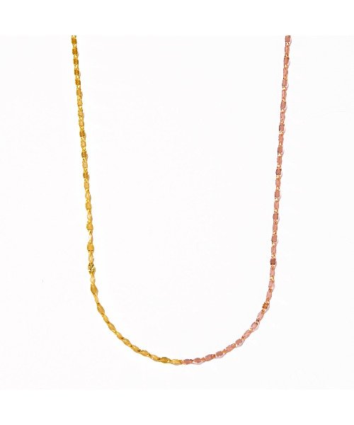 les bon bon(les bon bon)/【les bon bon / ルボンボン】victoria double necklace pink gold×yellow gold /ネックレス ゴールド/img01