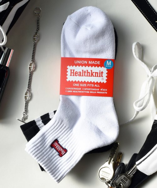 healthknit(ヘルスニット)/【Healthknit / ヘルスニット】SPORTS WEAR ワンポイント刺繍ソックス/img01