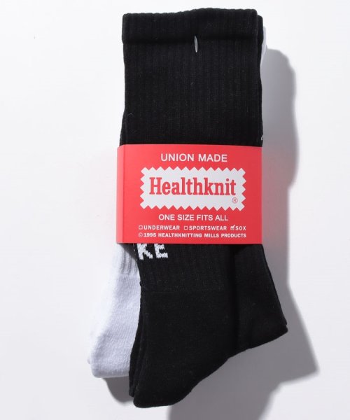 healthknit(ヘルスニット)/【Healthknit / ヘルスニット】「2足セット」2P デザイン ロング ハイ ソックス 靴下 SPORTSWEAR LONG SOCKS/img10
