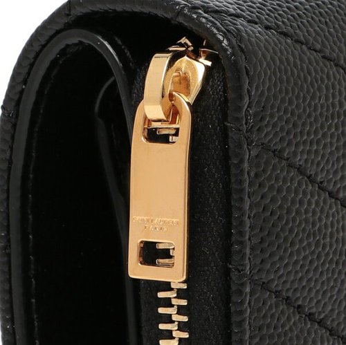 サンローランパリ 二つ折り財布 モノグラム ブラック レディース SAINT LAURENT PARIS 668288 BOW01 1000 LAURENT PARIS サンローランパリ 二つ折り財布 モノグラム ブラック レディース SAINT BOW01