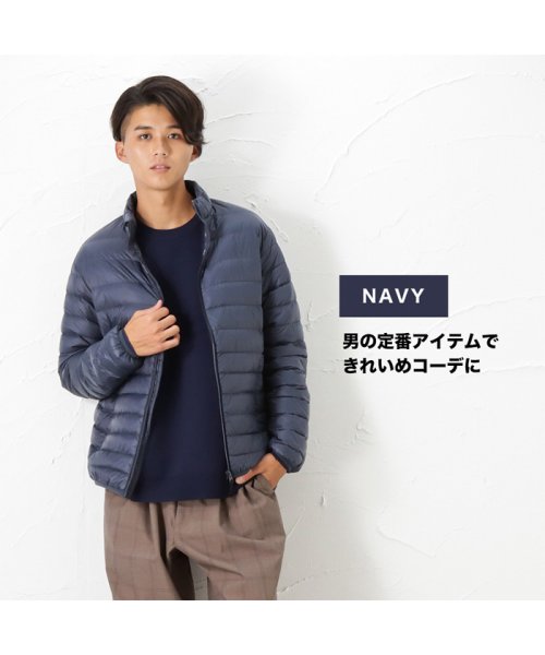 MAC HOUSE(men)(マックハウス（メンズ）)/NAVY ネイビー スタンドライトダウンジャケット 1442731C/img08