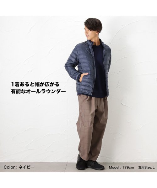 MAC HOUSE(men)(マックハウス（メンズ）)/NAVY ネイビー スタンドライトダウンジャケット 1442731C/img09