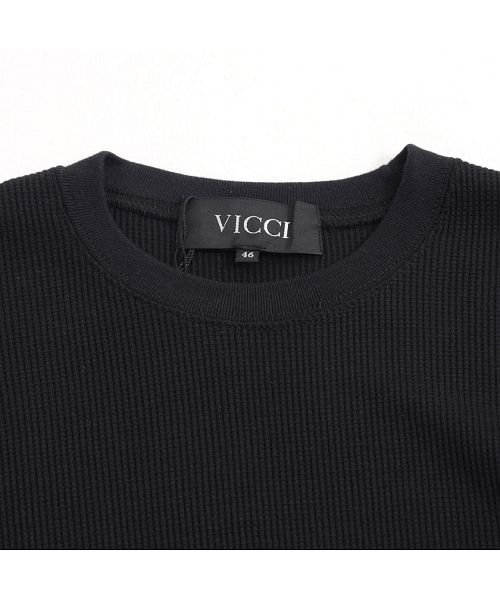 VICCI(ビッチ)/VICCI ワッフルフェイクレイヤードクルーネック長袖Tシャツ メンズ 長袖 トップス カットソー インナー ロンTワッフル 無地 シンプル  重ね着 細身 タ/img07