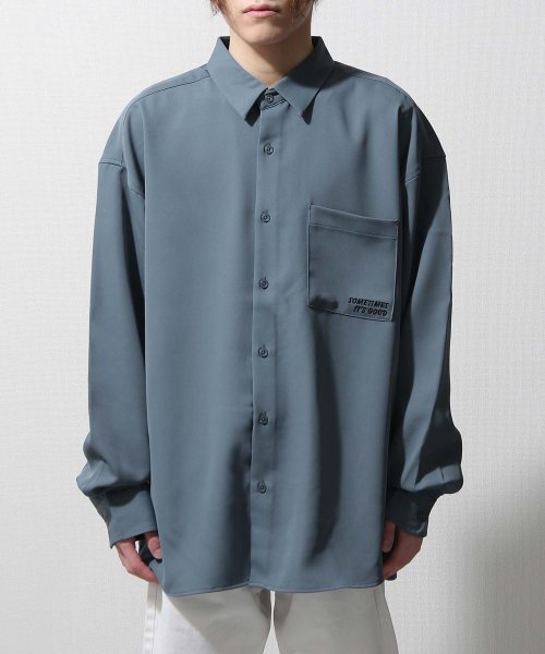 ZIP FIVE(ジップファイブ)/【21－2105】ナチュラルストレッチバックイラスト刺繍BIGシャツ/img01