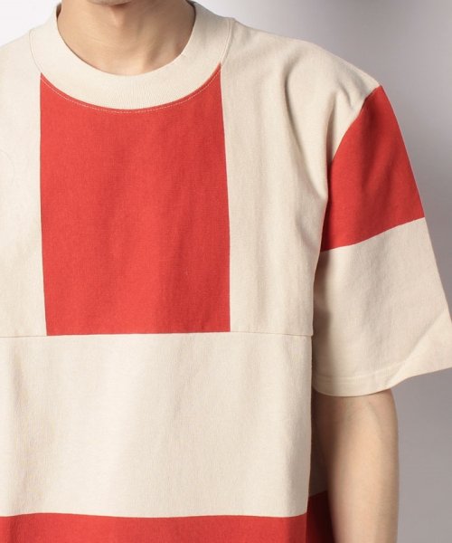 LEVI’S OUTLET(リーバイスアウトレット)/LVC SPLIT HEM TEE RED BORDER WHITE STRIP/img03