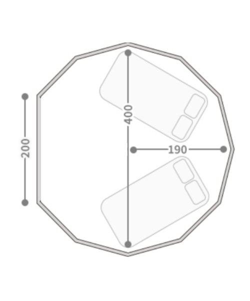 S'more(スモア)/【S'more / Ground sheet 400】 グランドシート 収納バッグ 汚れ防止 軽量 PE 重さ1.6kg 【bello400用グランドシート】/img09