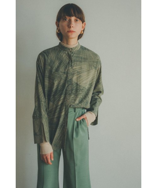 CLANE(クラネ)/RADIAL LINE DOUBLE FACE BLOUSE/img03