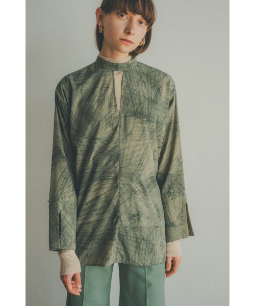 CLANE(クラネ)/RADIAL LINE DOUBLE FACE BLOUSE/img07
