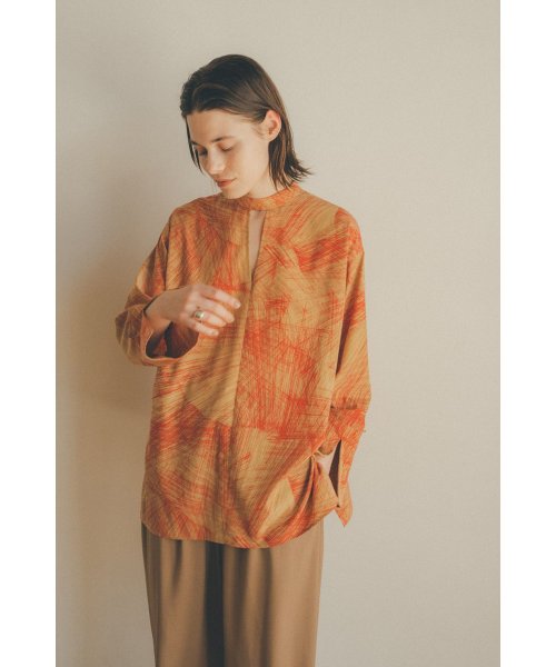 CLANE(クラネ)/RADIAL LINE DOUBLE FACE BLOUSE/img15