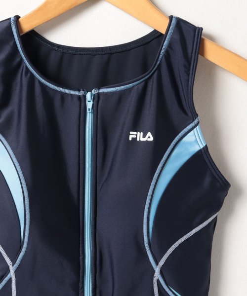 FILA(フィラ（スイムウェア）)/【スイム】ノースリーブ 配色袖付 フルジップ セパレーツ水着 レディース/img33