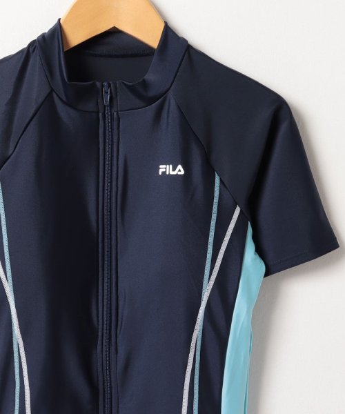 FILA(フィラ（スイムウェア）)/【スイム】半袖 配色袖付 フルジップ セパレーツ水着 レディース/img21