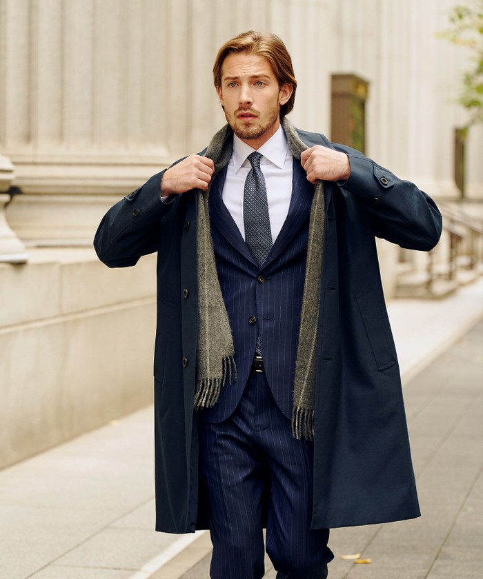 山栄毛織】コットンモヘア ラグラン コート(504353944)｜HANKYU MEN'S