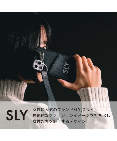 SLY(スライ)/iphone se3 ケース iphone13 ケース ブランド SLY スライ Diecutting Case ストラップ 背面ケース iphone13pro/img01