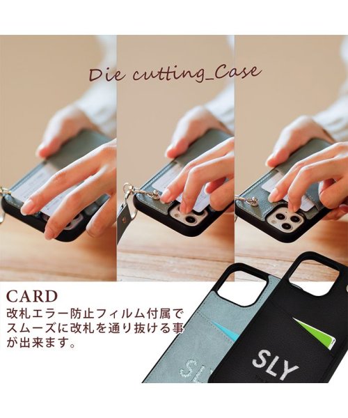 SLY(スライ)/iphone se3 ケース iphone13 ケース ブランド SLY スライ Diecutting Case ストラップ 背面ケース iphone13pro/img06
