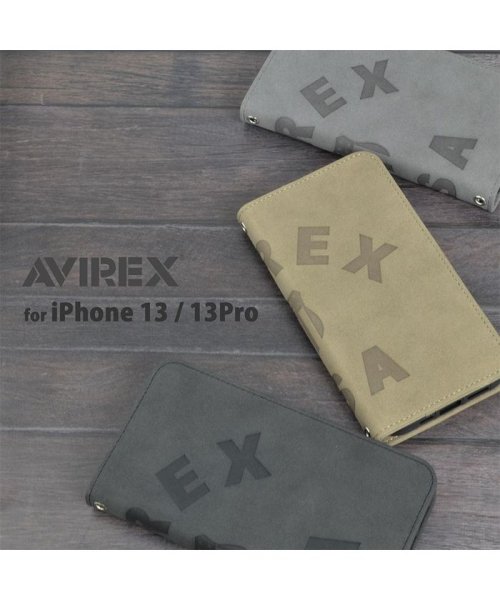 AVIREX(AVIREX)/iphone se3 ケース 手帳型 iphone13 ケース 手帳 ブランド AVIREX アヴィレックス avirex スタンプロゴ スエード iphone/img01