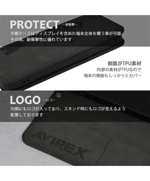 AVIREX(AVIREX)/iphone se3 ケース 手帳型 iphone13 ケース 手帳 ブランド AVIREX アヴィレックス avirex スタンプロゴ スエード iphone/img06