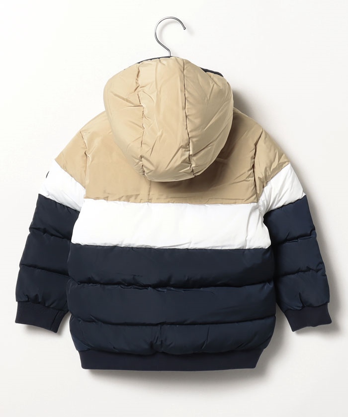 セール】【PetitMALE】カラーブロック中綿入りフード付きジャケット 