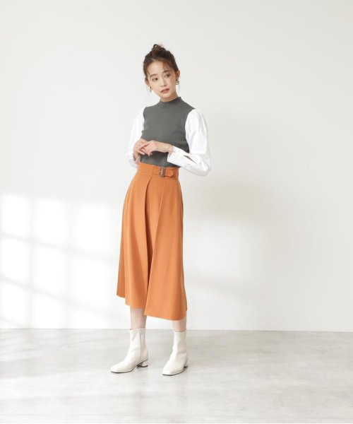 N Natural Beauty Basic(エヌナチュラルビューティベーシック)/バックル付セミフレアスカート《S Size Line》/img17