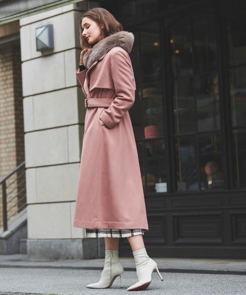 EmiriaWiz 登り ♡ FOXファー付ポンチョウールコート 