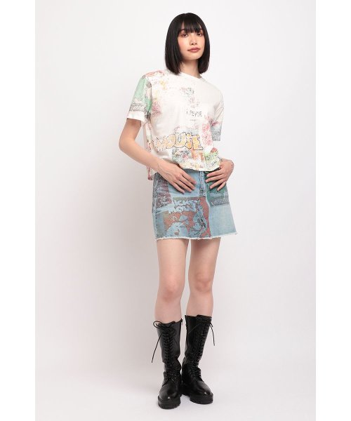 Desigual(デシグアル)/ミッキーマウスプリントのレディース半袖Tシャツ/img02