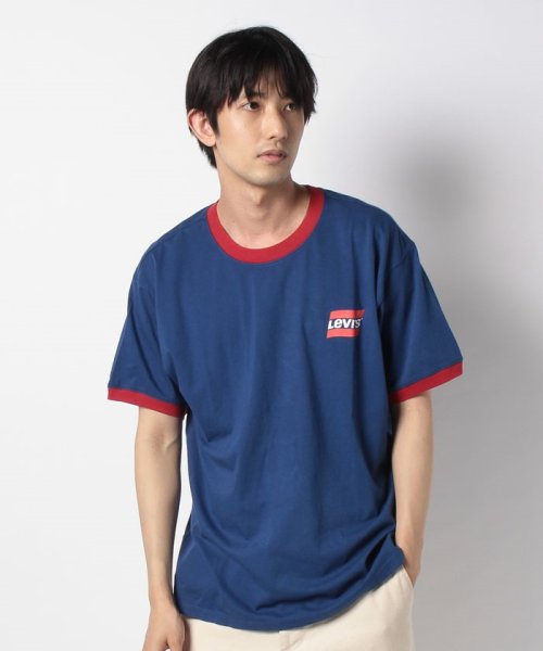 LEVI’S OUTLET(リーバイスアウトレット)/UNISEX SS GRAPHIC RINGER WAVING SW NAVY PEONY/img01