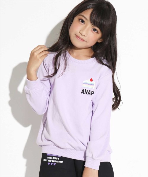 ANAP KIDS(アナップキッズ)/ワンポイント刺繍ミニ裏毛トレーナー/img04