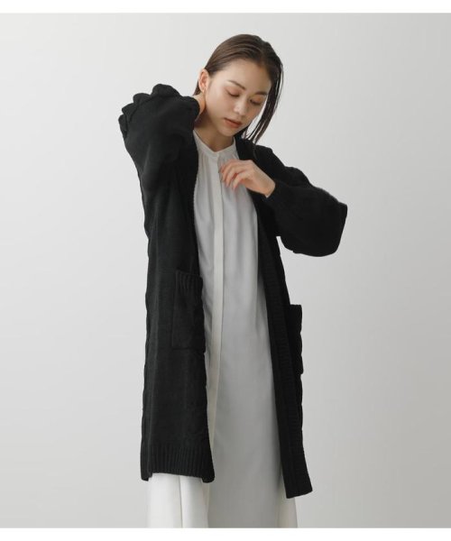 AZUL by moussy(アズールバイマウジー)/CHENILLE CABLE KNIT CARDIGAN/img10