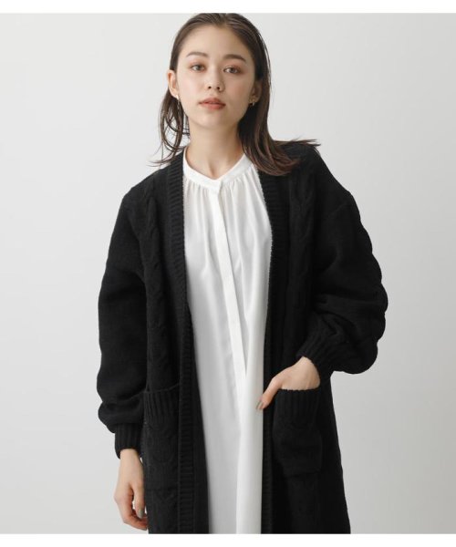 AZUL by moussy(アズールバイマウジー)/CHENILLE CABLE KNIT CARDIGAN/img11