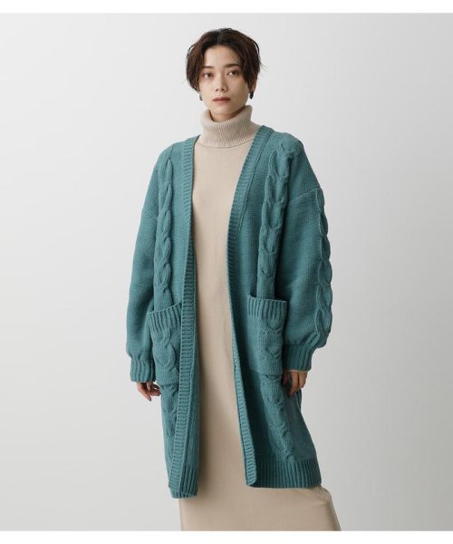 AZUL by moussy(アズールバイマウジー)/CHENILLE CABLE KNIT CARDIGAN/img22