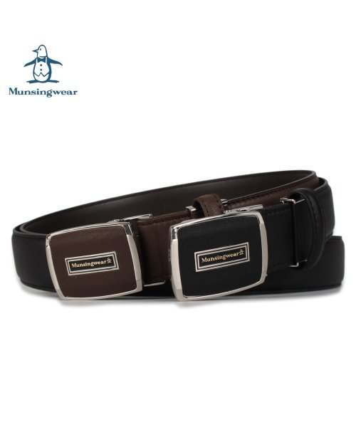 Munsingwear(マンシングウェア)/マンシングウェア Munsingwear ベルト レザーベルト メンズ 本革 LEATHER BELT ブラック ブラウン 黒 MUN－105017/img01