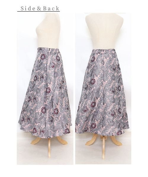 Sawa a la mode(サワアラモード)/光沢感が美しいジャガードフレアスカート/img21