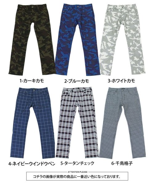 TopIsm(トップイズム)/チェック カモフラ 迷彩 暖か防寒 ゴルフパンツ 裏起毛 フリース ストレッチ ゴルフウェア/img14