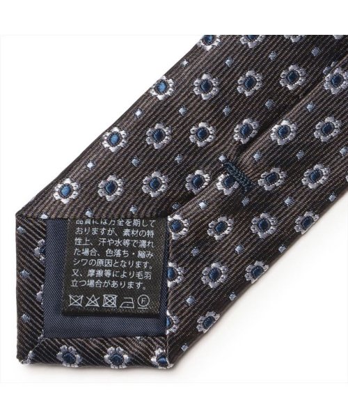 TOKYO SHIRTS(TOKYO SHIRTS)/ブラウン系 小紋柄 絹100％ ベーシックネクタイ/img04
