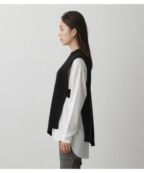 AZUL by moussy(アズールバイマウジー)/ASYMMETRY VEST KNIT SET/img05