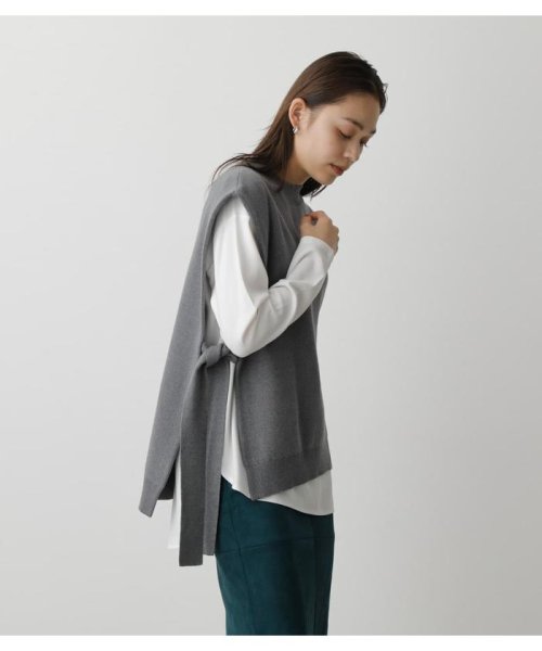 AZUL by moussy(アズールバイマウジー)/ASYMMETRY VEST KNIT SET/img19