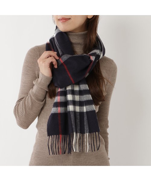バーバリー マフラー レディース メンズ BURBERRY 8015542 A1222 ネイビー バーバリー マフラー BURBERRY A1222