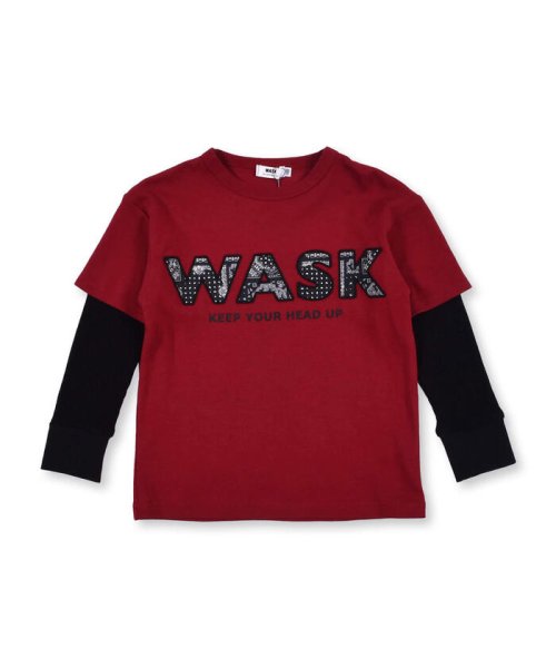 WASK(ワスク)/レイヤード風 柄パッチ ワイド Tシャツ (100~160cm)/img03