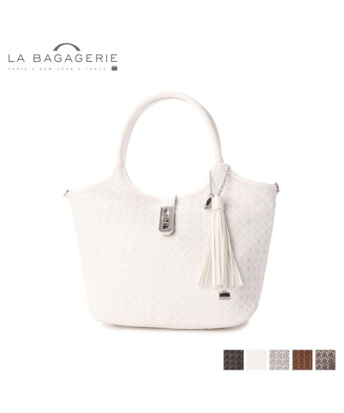 LA BAGAGERIE(LA BAGAGERIE)/ラ バガジェリー LA BAGAGERIE バッグ ショルダーバッグ トートバッグ レディース SAFECO 2WAY TOTE BAG ブラック ホワイト/img17