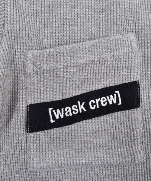 WASK(ワスク)/胸ポケット付き ロゴテープ ワッフル Tシャツ (100~160cm)/img12