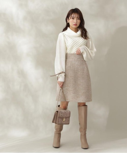 PROPORTION BODY DRESSING(プロポーション　ボディドレッシング)/Winter Tweed 台形ミニスカート/img03