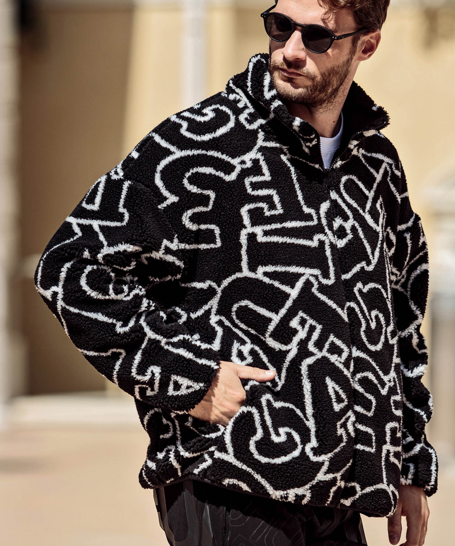 総柄ボアロゴトラックジャケット(504374210)｜HANKYU MEN'S
