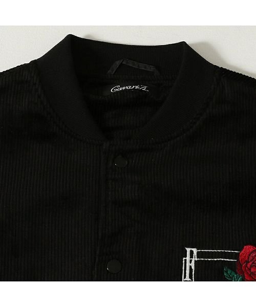 CavariA(キャバリア)/CavariA バライラスト刺繍長袖ビッグコーデュロイブルゾン メンズ ジャケット コーデュロイ バラ 薔薇 羽織 アウター コットン 綿100% ビッグシルエ/img08