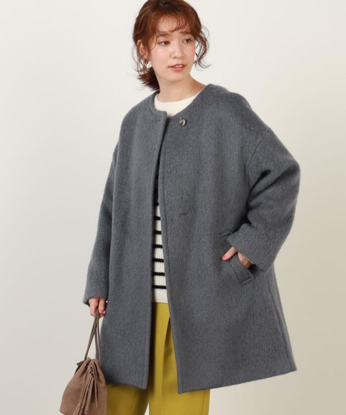 NOLLEY’S(ノーリーズ)/◇【WEB限定カラーあり】モヘアシャギーノーカラーコート/img06