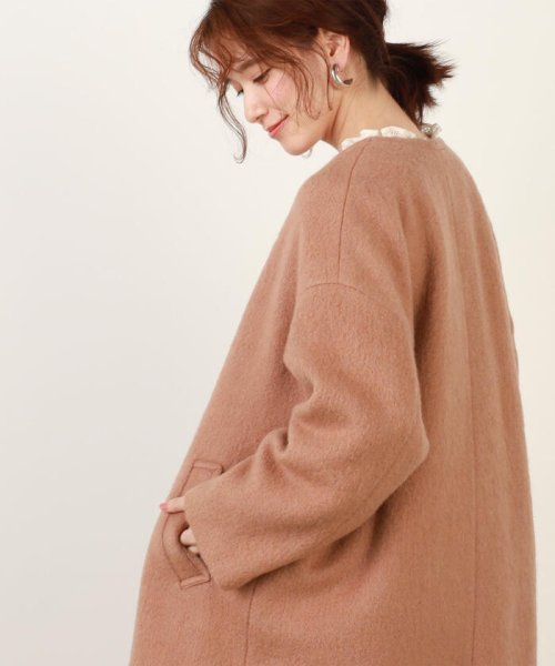 NOLLEY’S(ノーリーズ)/◇【WEB限定カラーあり】モヘアシャギーノーカラーコート/img34