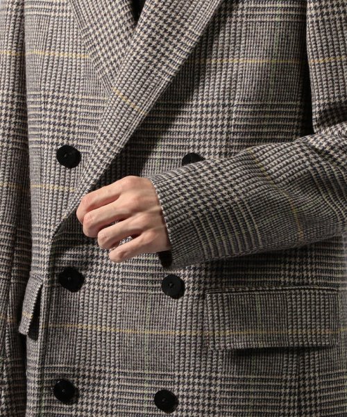 EDITION(EDITION)/FOX FLANNEL TWEED CHECK ウール 6B チェックジャケット/img16