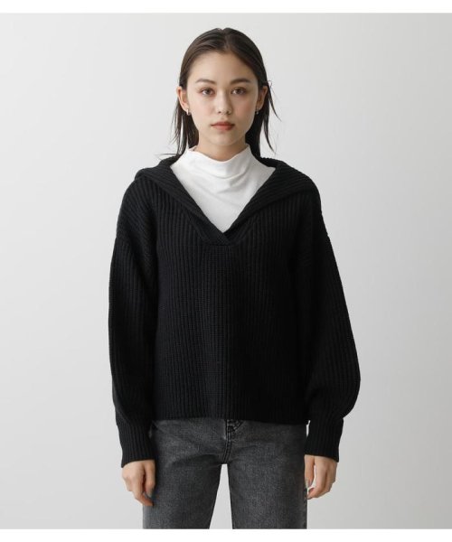 AZUL by moussy(アズールバイマウジー)/SAILOR COLOR KNIT TOPS/img04