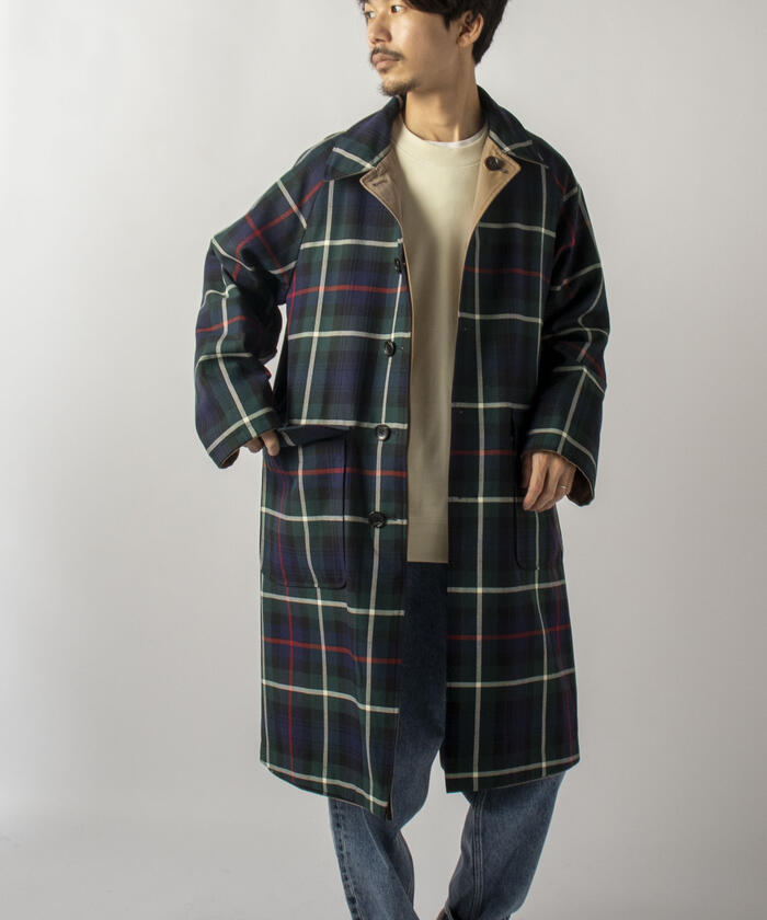 セール】【Kinloch Anderson】Single sleeve REVERSIBLE COAT